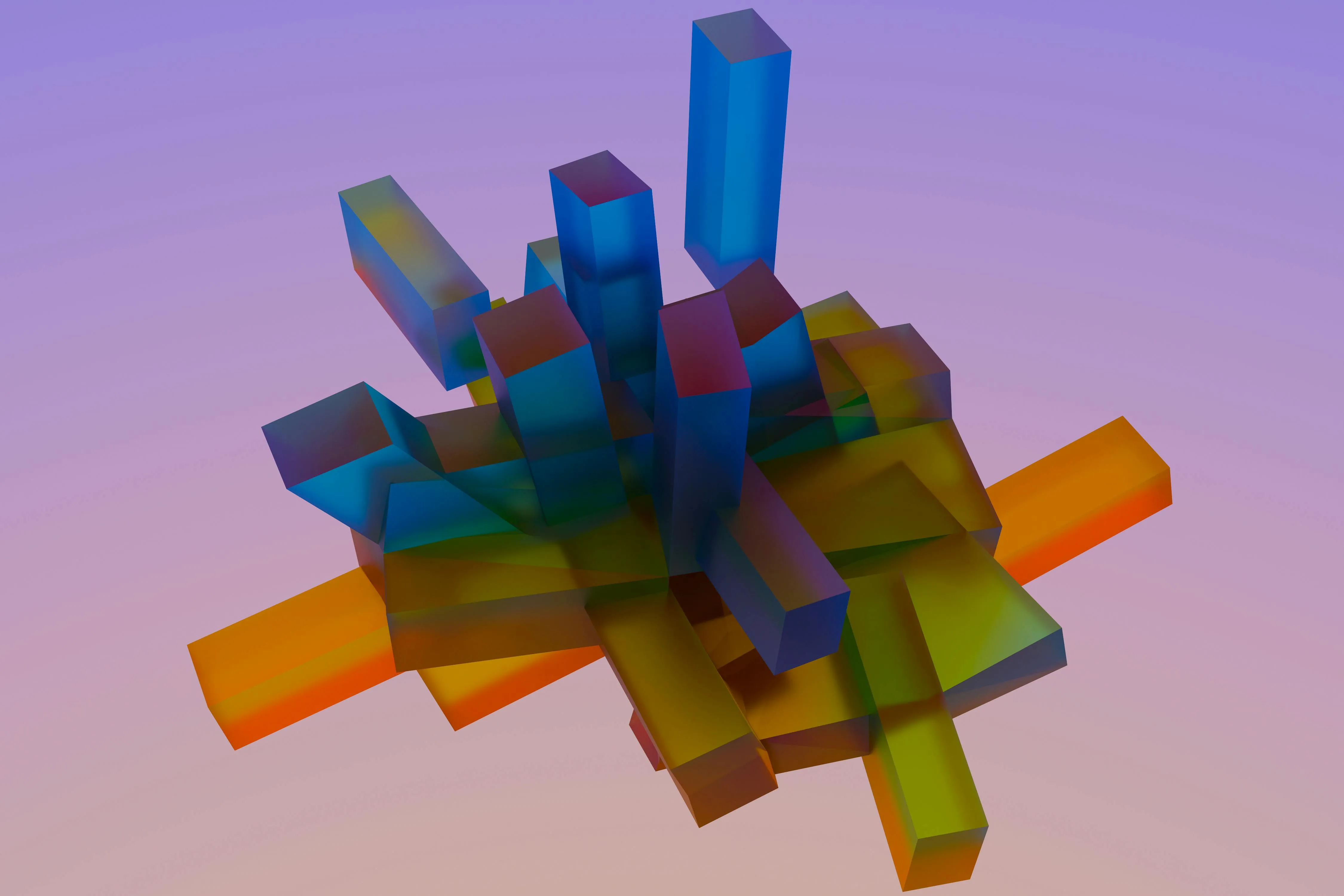 A computer-generated geometric rendering