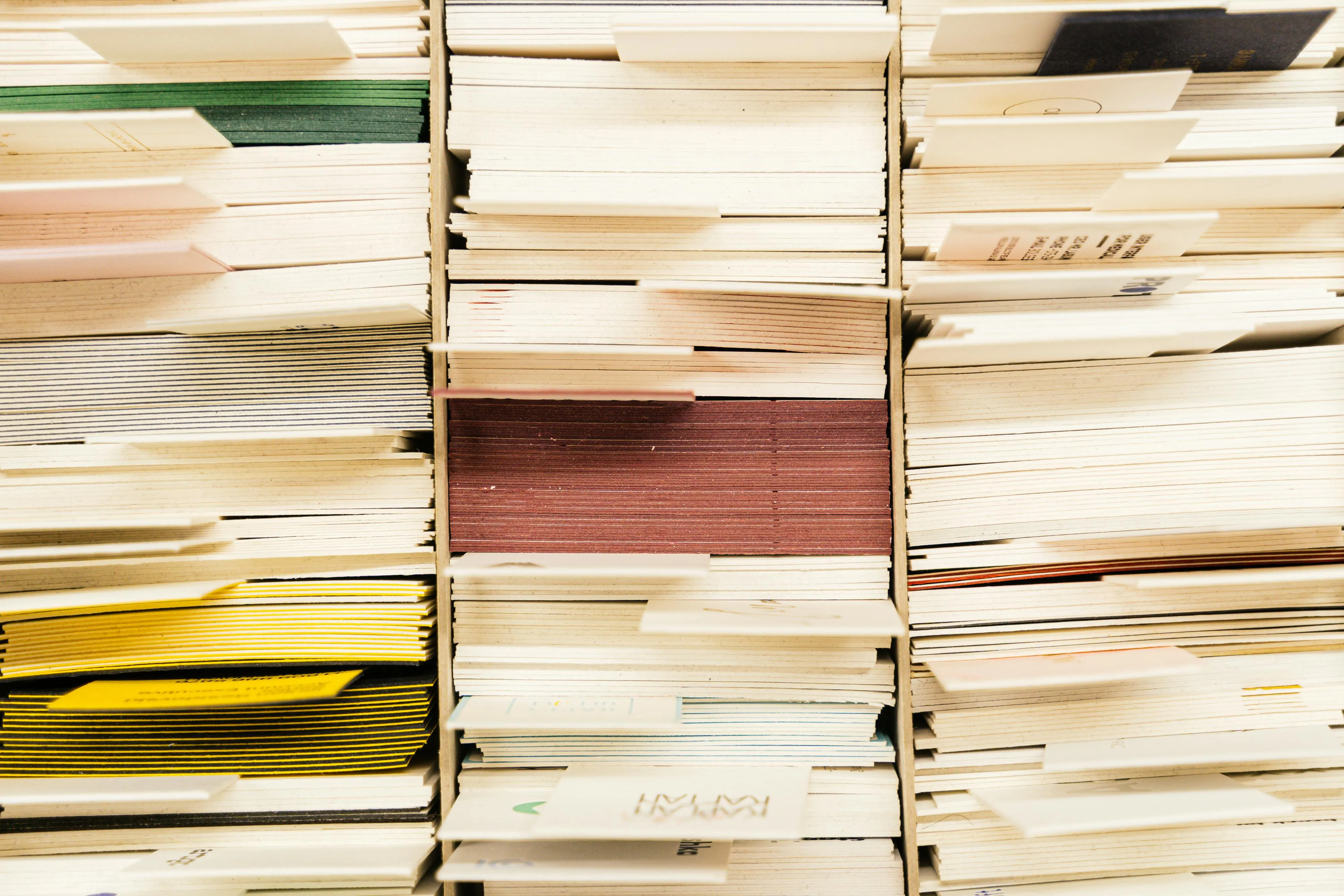 Densely packed files in folders, representing a content archive ready for auditing