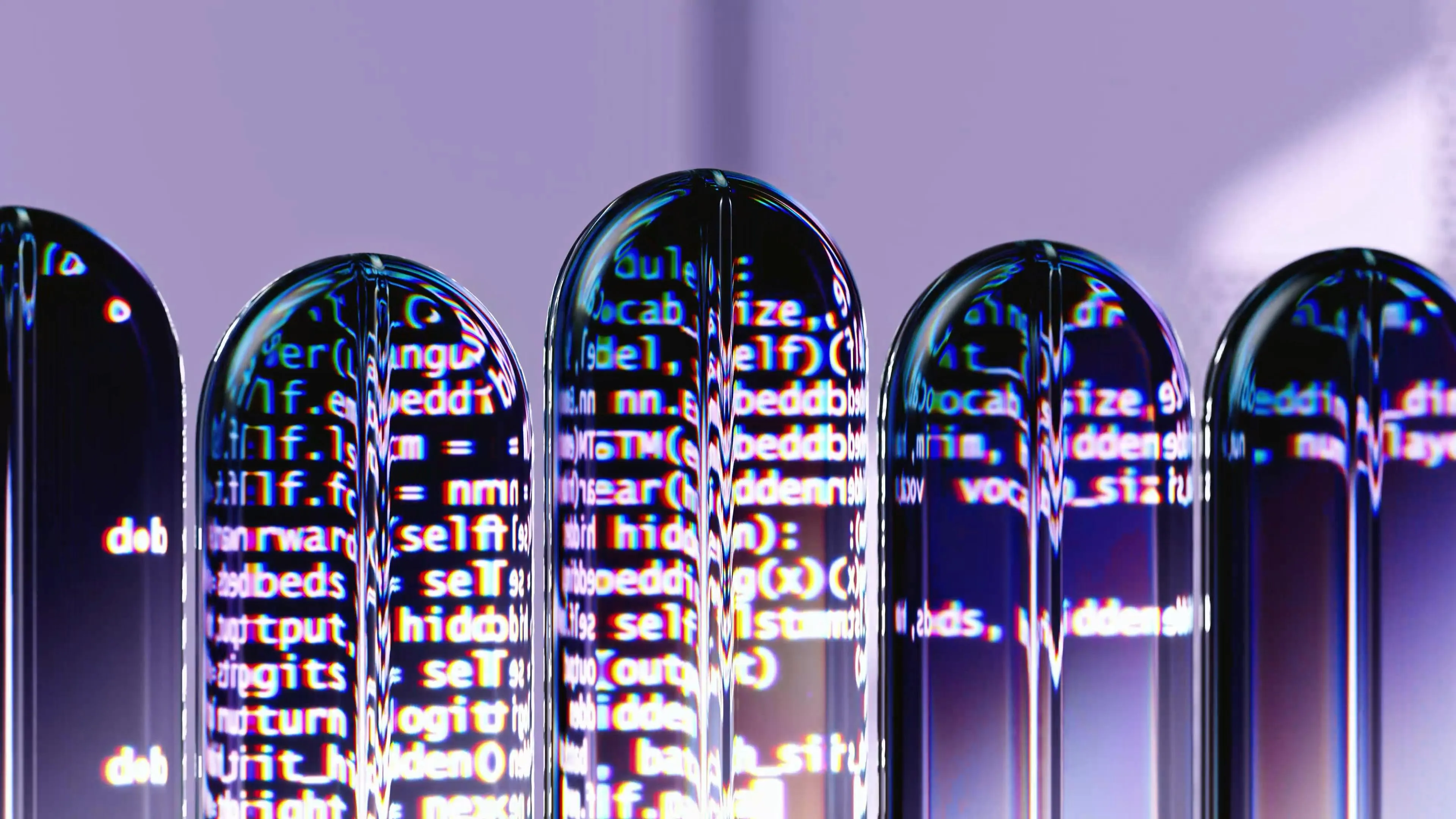 Snow globes with AI words inside them